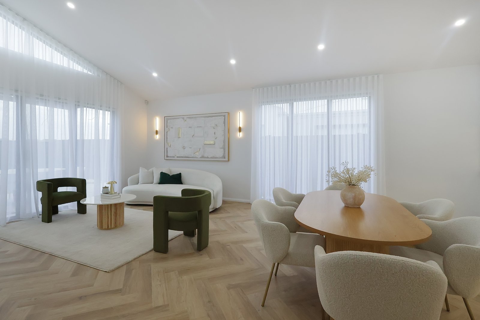 Staged Living Room with modern furniture